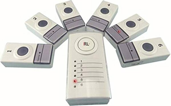 Système de sonnette d'appel de porte sans fil à six zones