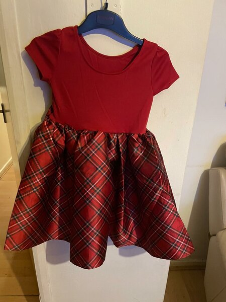 Girls' Red Plaid Dress