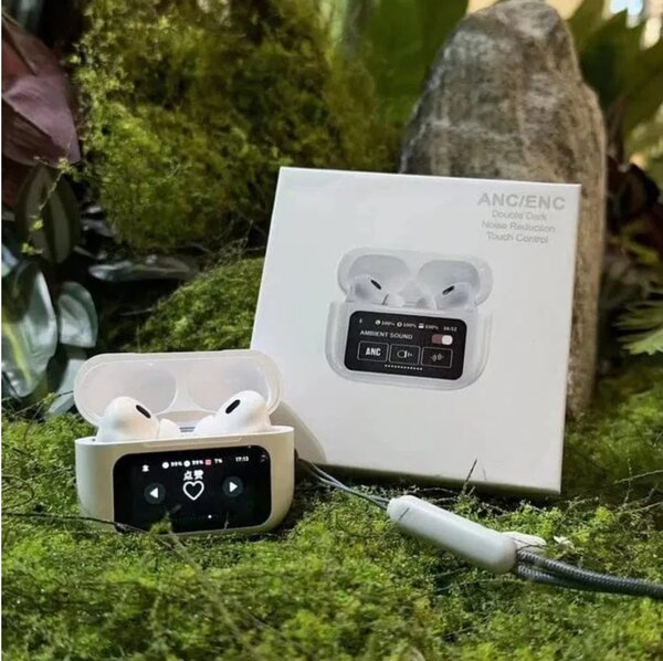 Lcd Airpods pro - Wireless Earbuds - Anc / Enc Earbuds - Airpods - Touch Screen Earbuds - Airbuds Bluetooth earphone - Gaming/Music Earphones - Headset