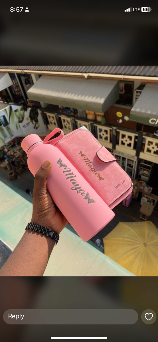 Customised bottles with purse