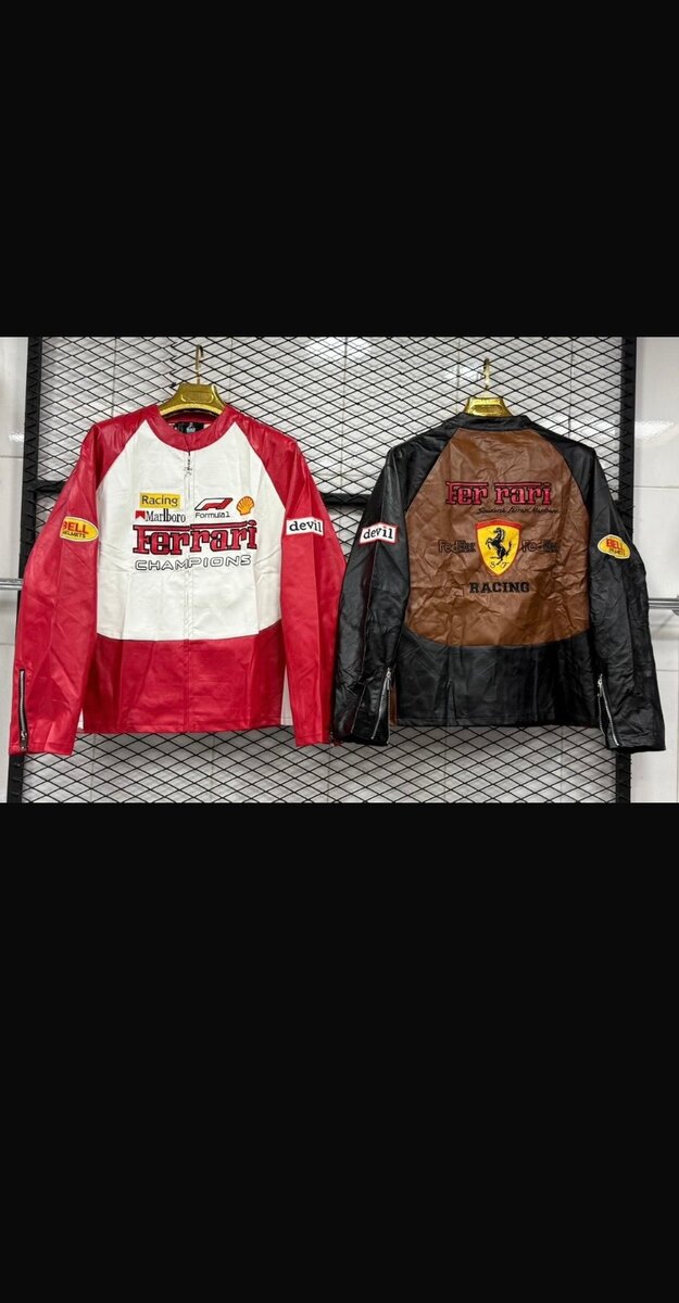 Veste en cuir football rétro