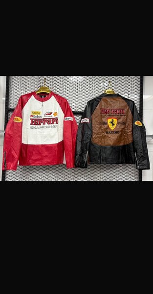 Veste en cuir football rétro