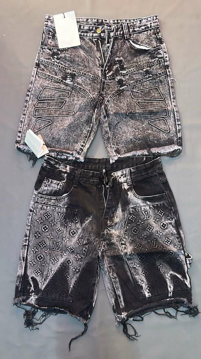 Shorts en denim délavé tendance