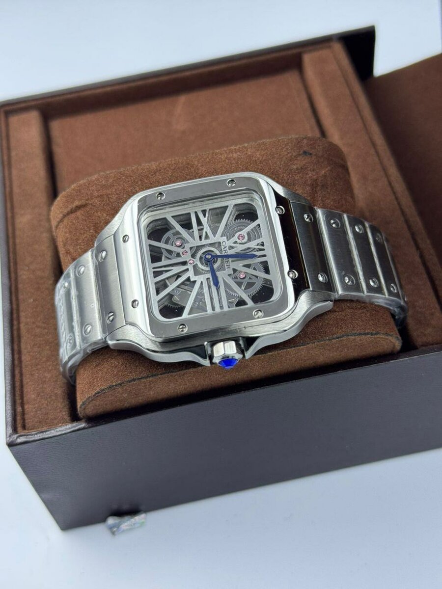 Montre mécanique élégante en acier