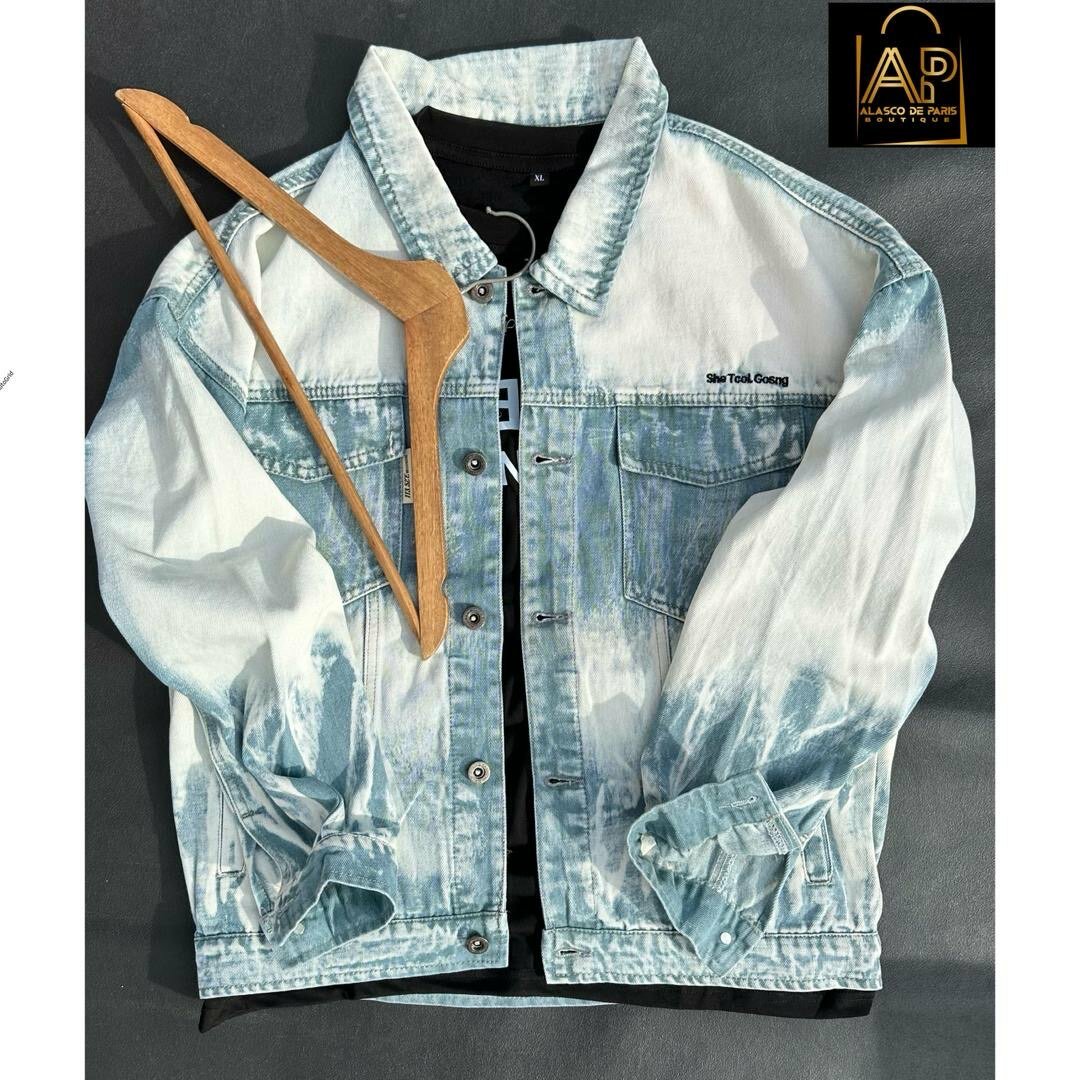 Veste en jean délavé tendance