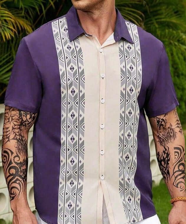 chemise lilas pour homme