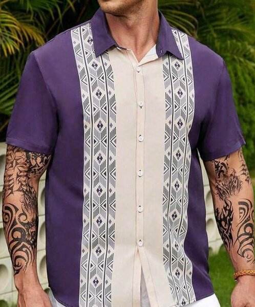 chemise lilas pour homme