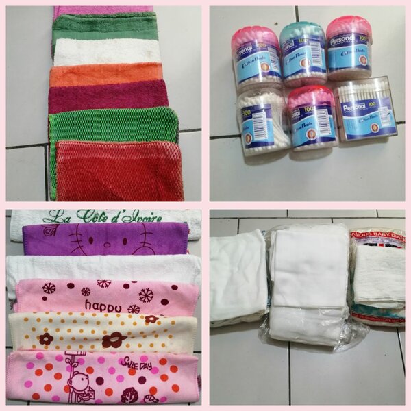 cotonnette 100,mini serviettes et couche en coton