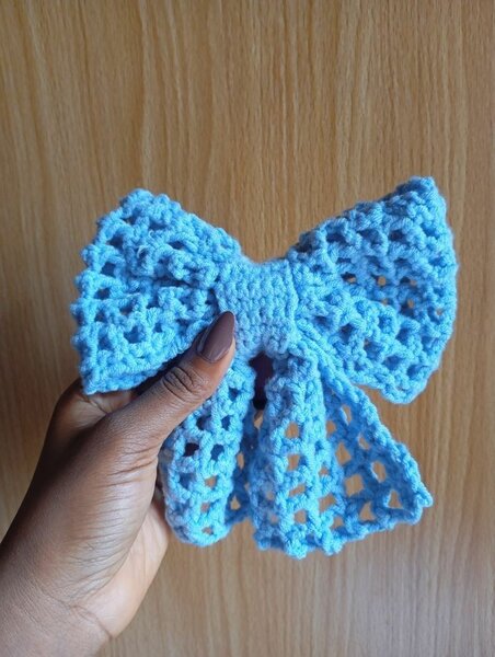 Crochet hair bows