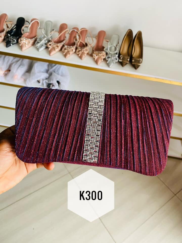 Beautiful red evening clutch bag