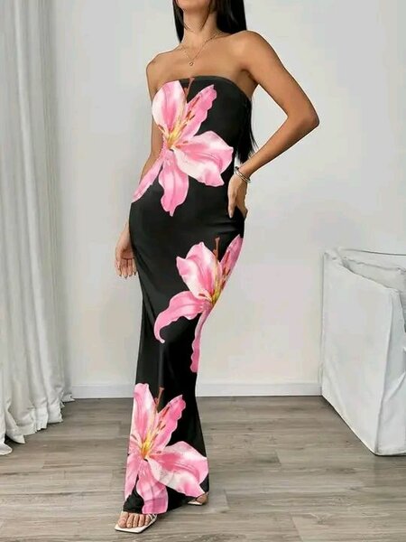 Robe Longue Imprimée Floral