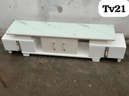 Meuble TV marbre blanc