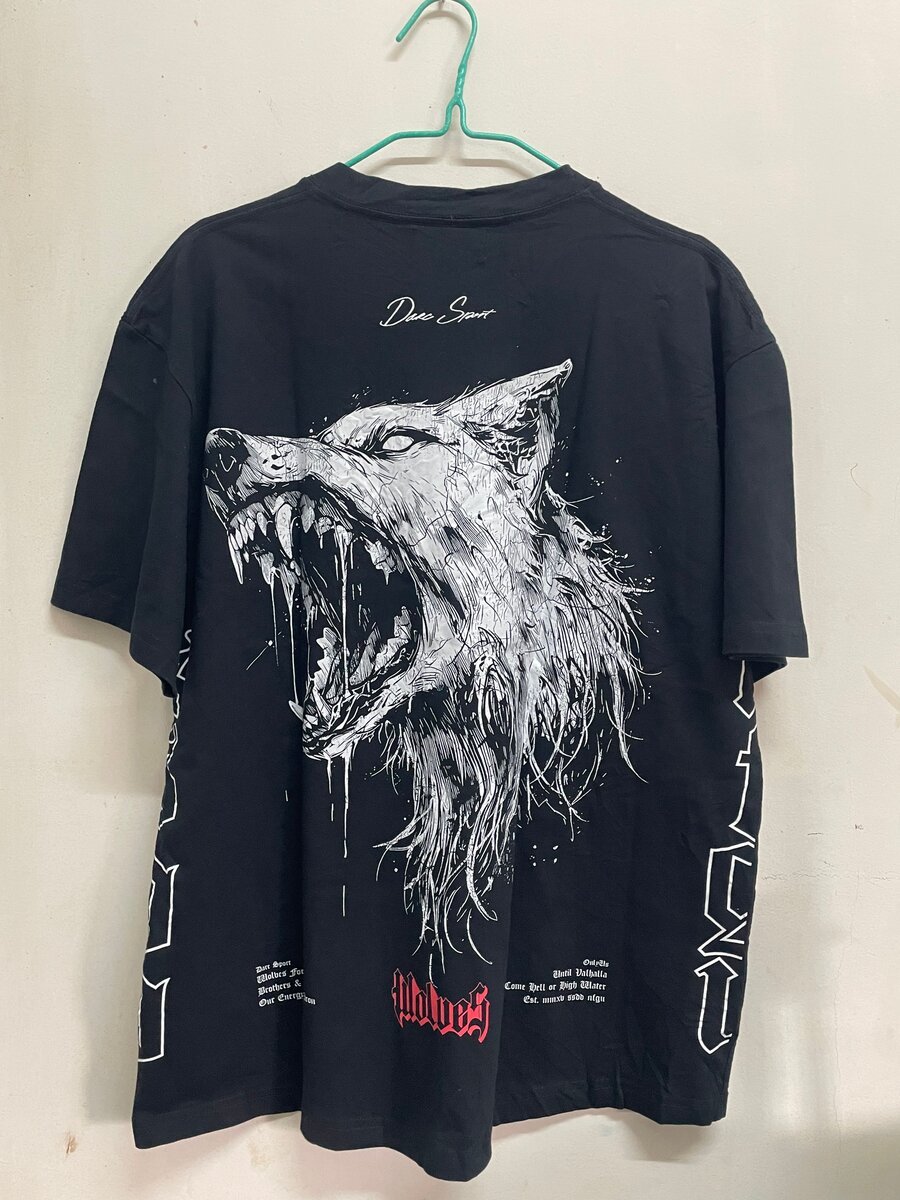 T-shirt graphique loup homme