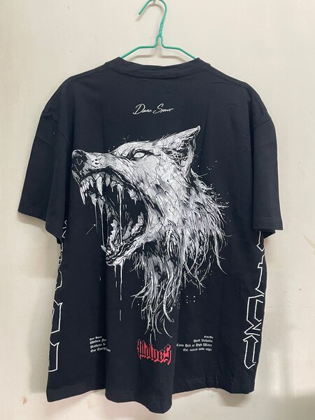 T-shirt graphique loup homme