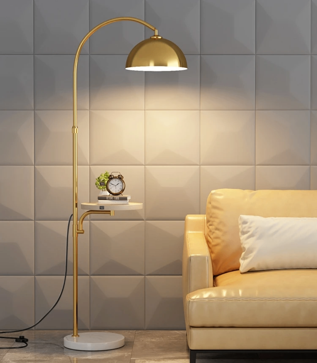 Lampadaire Moderne Doré