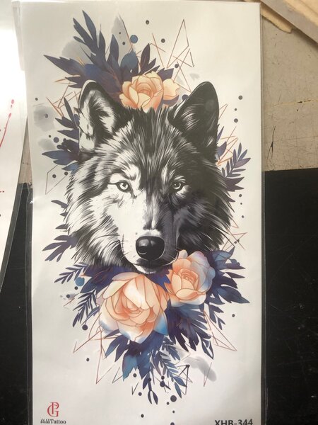 Tatouages temporaires Fleur et Loup