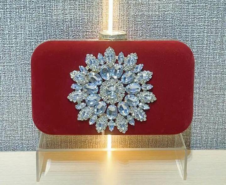 Élégante pochette soirée rouge