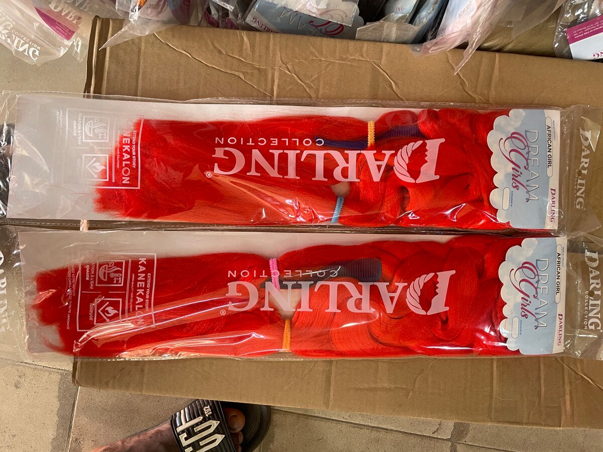 Extansions rouges pour tresses