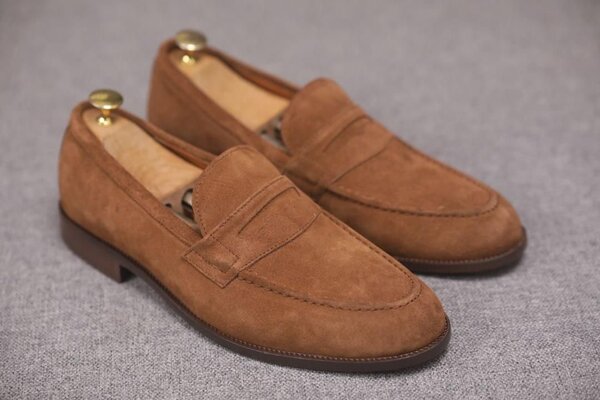 Mocassins en daim marron