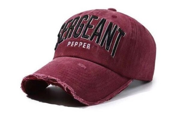 Casquette en denim usé