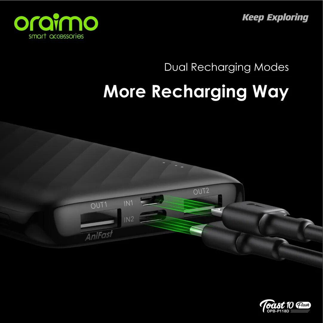 ORAIMO TOAST 10 FLASH, 10,000 MAH