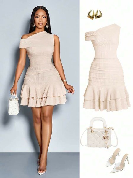 Robe élégante à volants