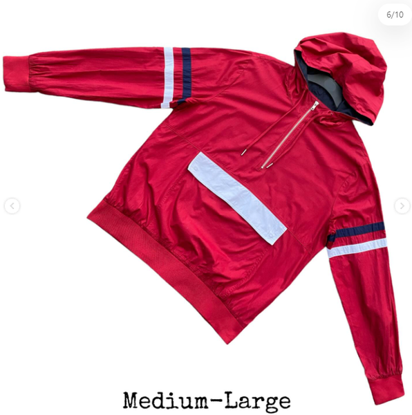 Red windbreaker