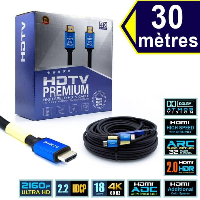 #Câble #HDMI 4K 3 m à 30 m (HDMI 2.0, 18 Gbit/s)