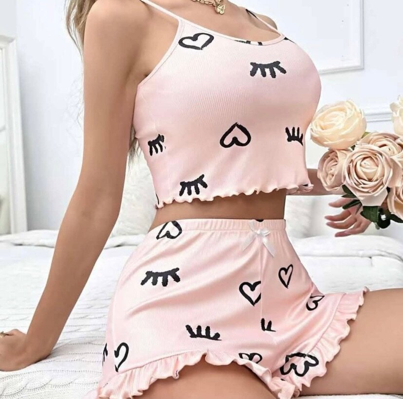 Ensemble Pyjama Femme Cœurs