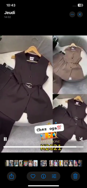 Ensemble gilet chic femme