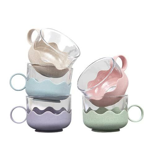 Lot de Tasses en Verre Colorées
