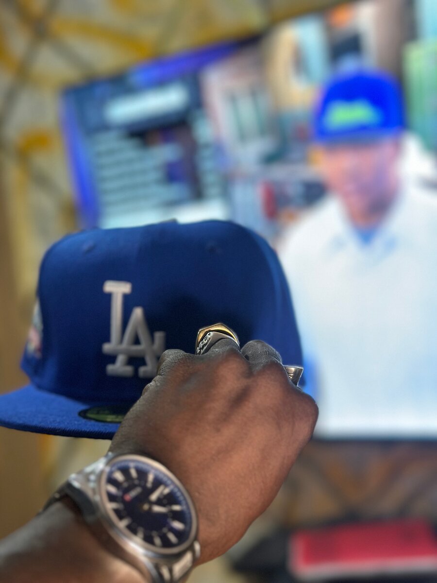 Casquette ajustable bleue LA