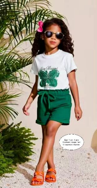 Ensemble T-shirt et Short Fille