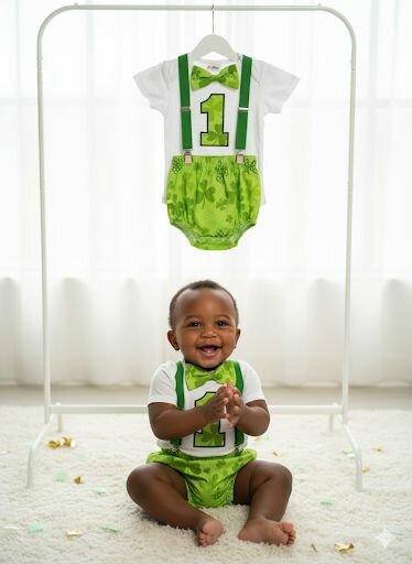Ensemble Bébé Anniversaire Vert