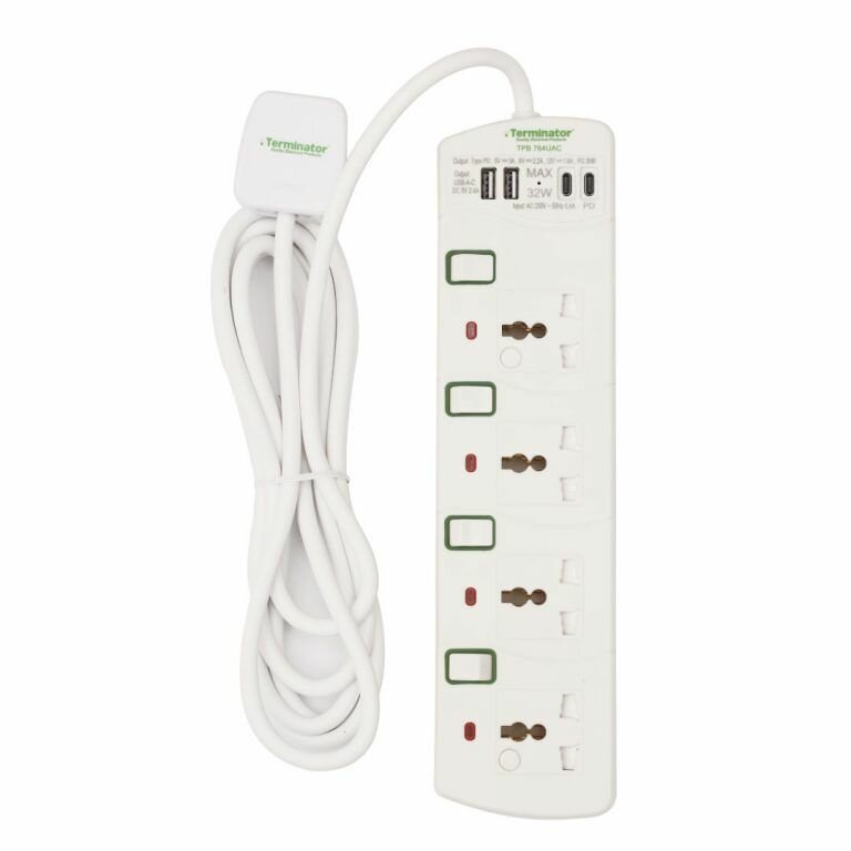 4 Way Universal Power Extension Socket