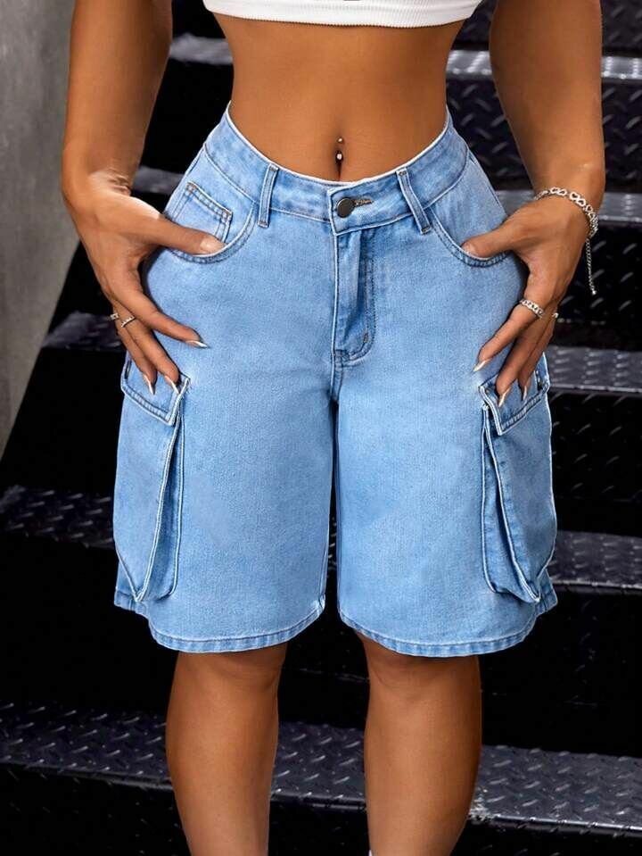 Shorts en jean cargo tendance