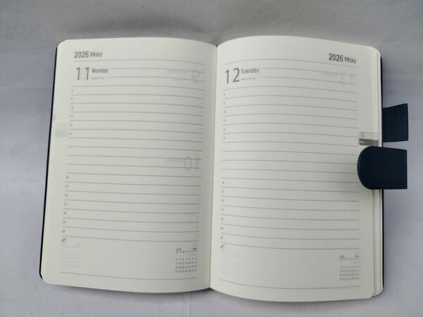 Agenda 2026 en cuir Bleu Nuit