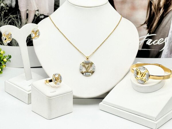 Parure élégante or plaque