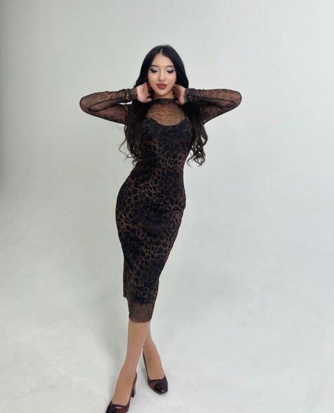 Леопардовое платье