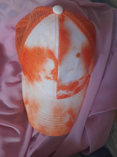 Casquette unisexe tie-dye orange