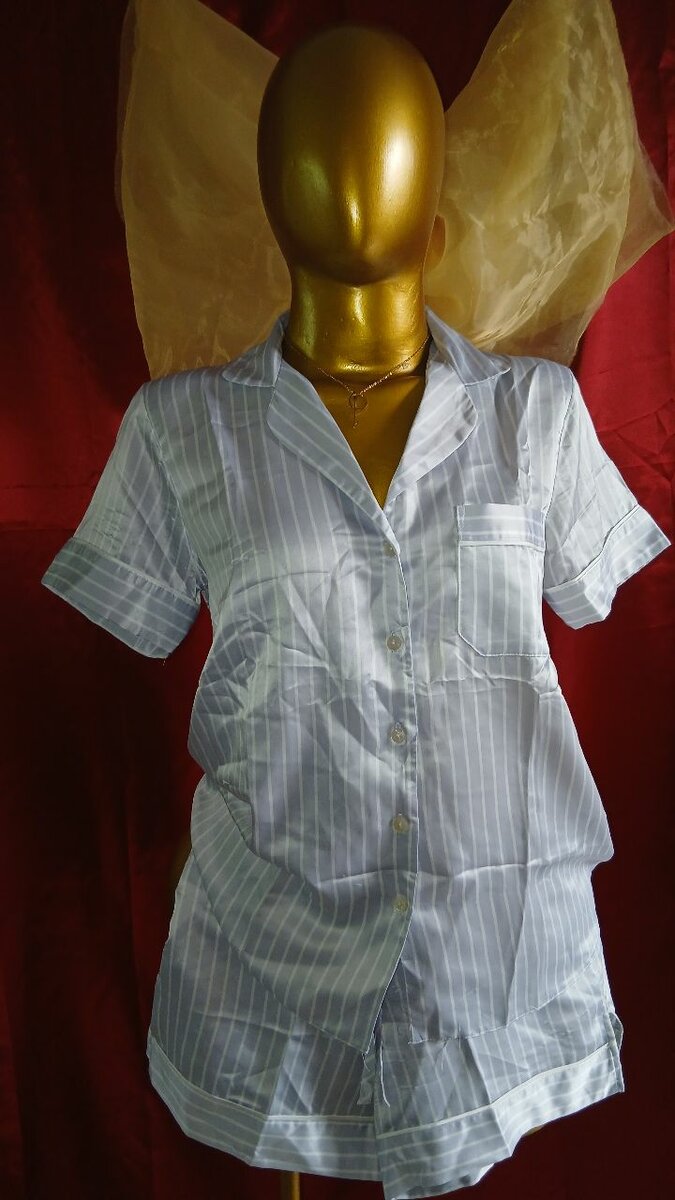 Pyjama chemise rayée femme