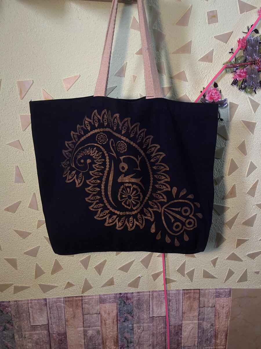 Sac cabas en toile ethnique