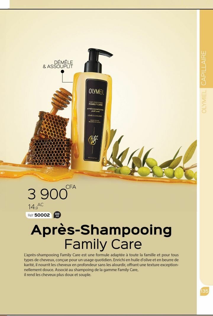 Shampooing cheveux Family Care Olymel