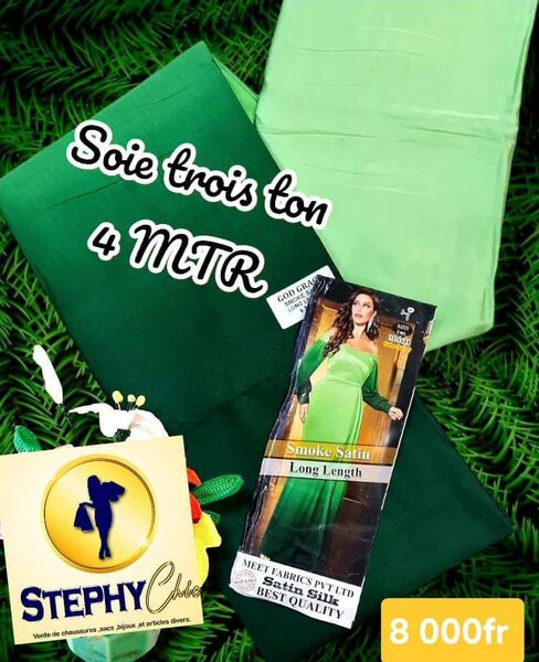 Tissu en soie 3 Tons 4 Mètres