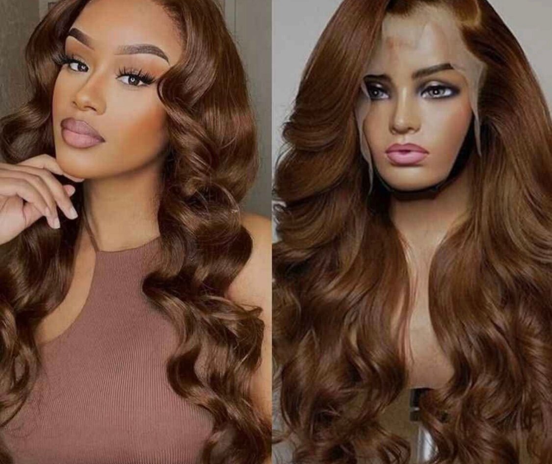 Perruque en dentelle ondulée