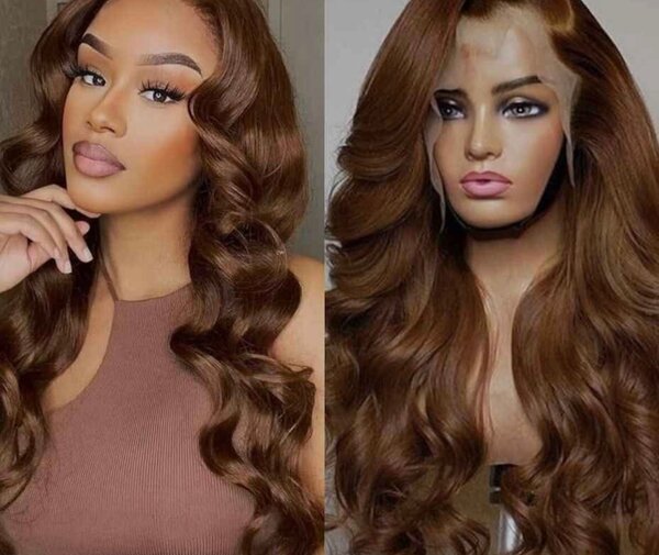 Perruque en dentelle ondulée