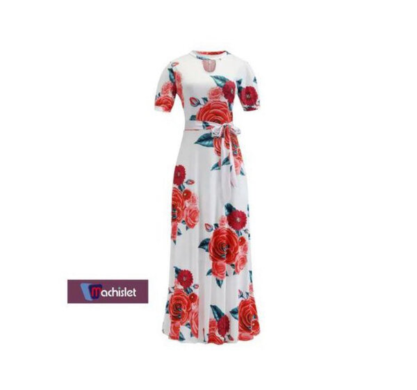 Robe longue à fleurs élégante