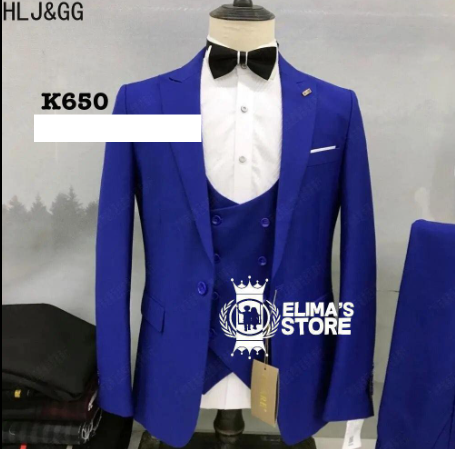 men's blue suit