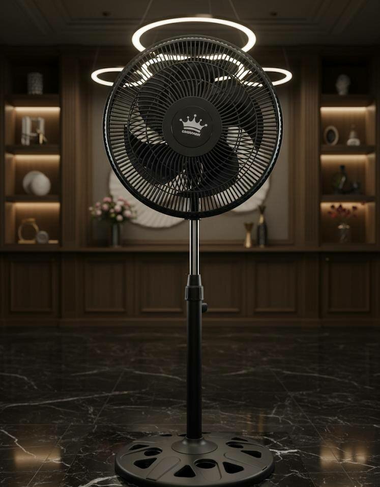 Ventilateur sur Pied Puissant Noir