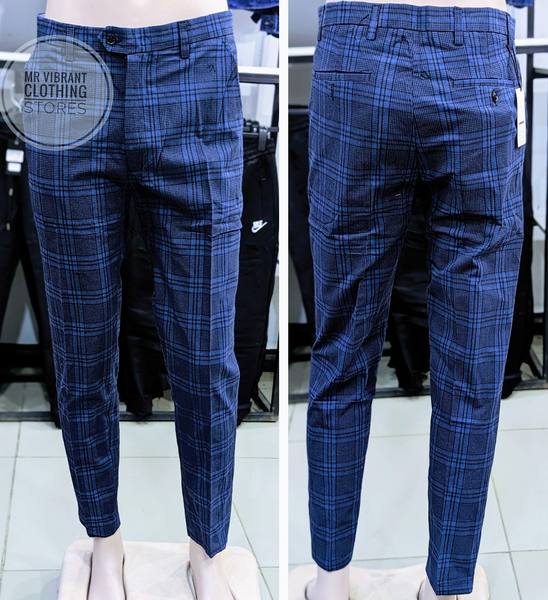 Checkered formal trousers 